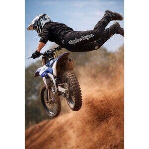 Troy Lee Designs GP Motocross Pants Adult 34 Black Riding MX ATV Leather Knee